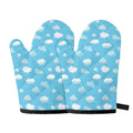 Pixel Cloud Pattern Print Oven Mitts