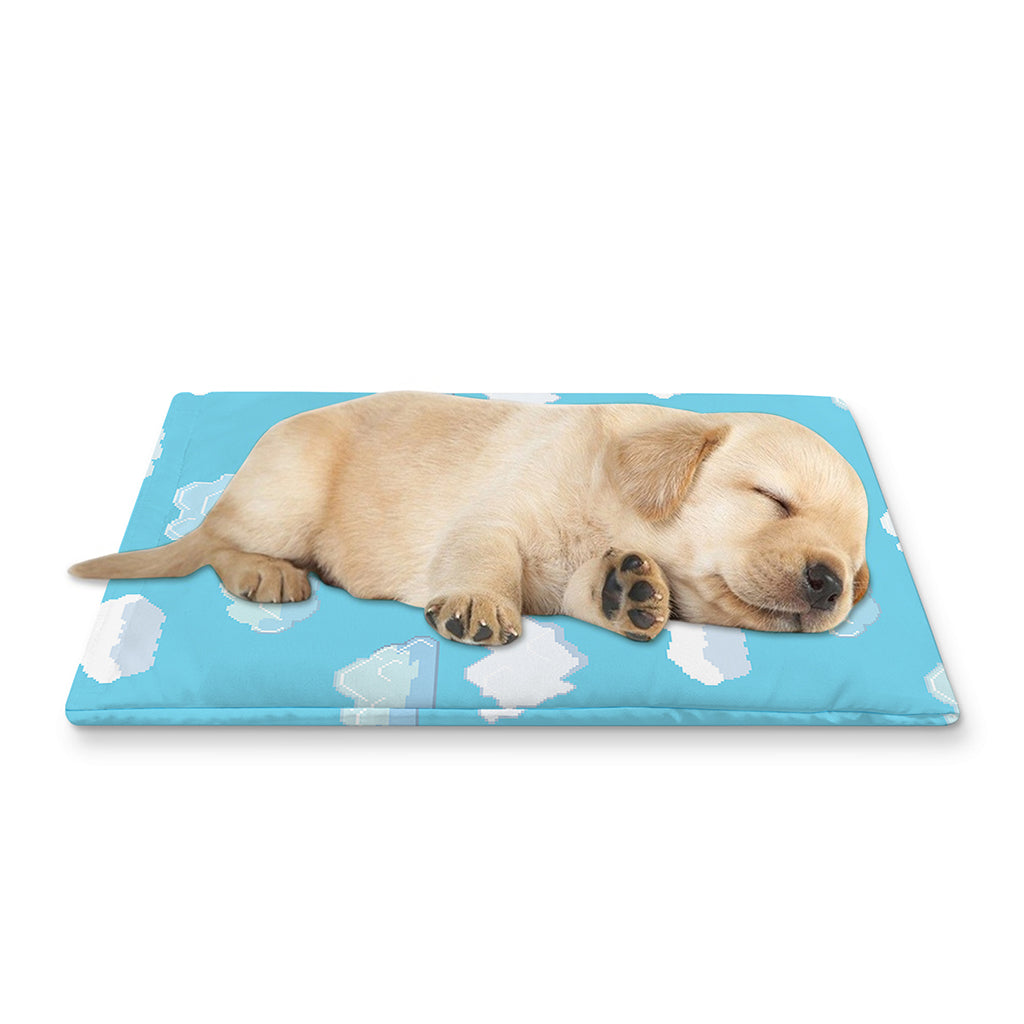 Pixel Cloud Pattern Print Pet Cooling Mat Cover