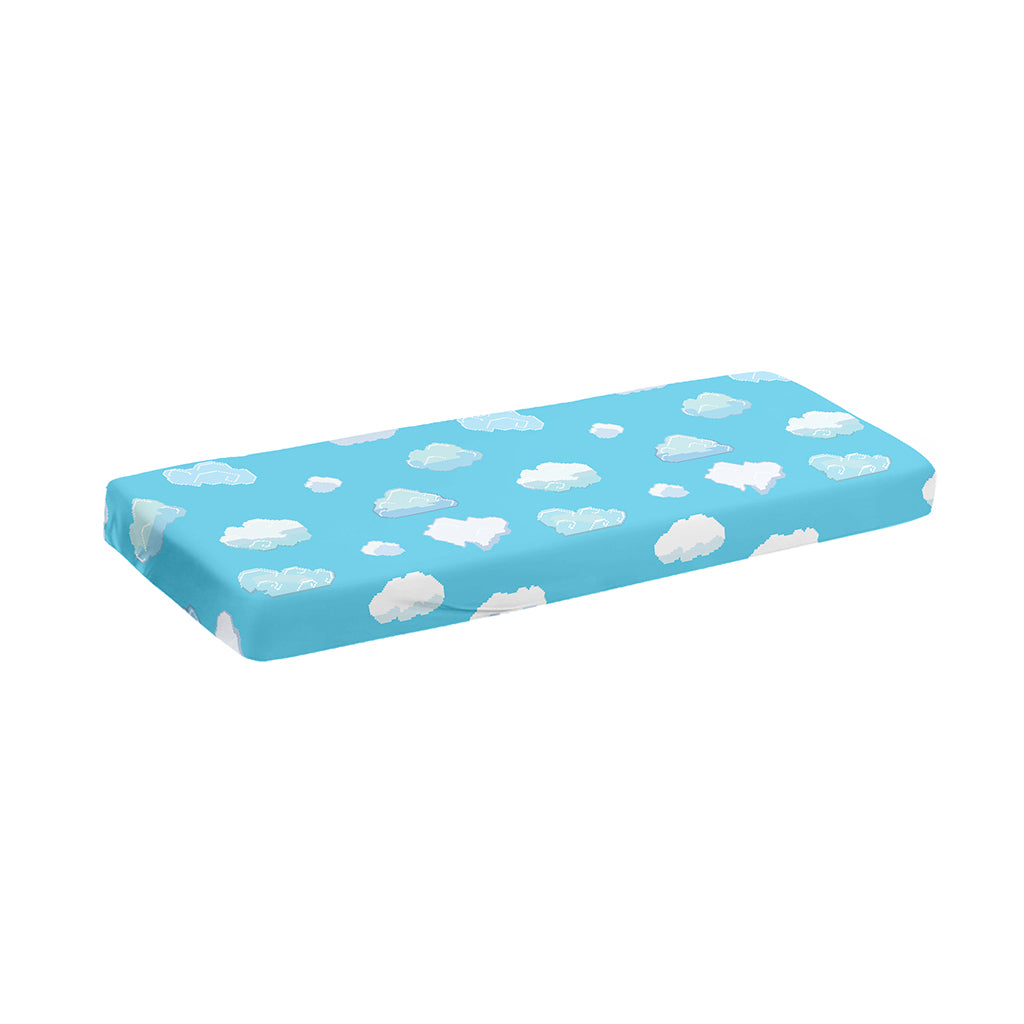 Pixel Cloud Pattern Print Piano Keyboard Cover