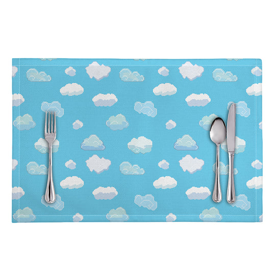 Pixel Cloud Pattern Print Placemat