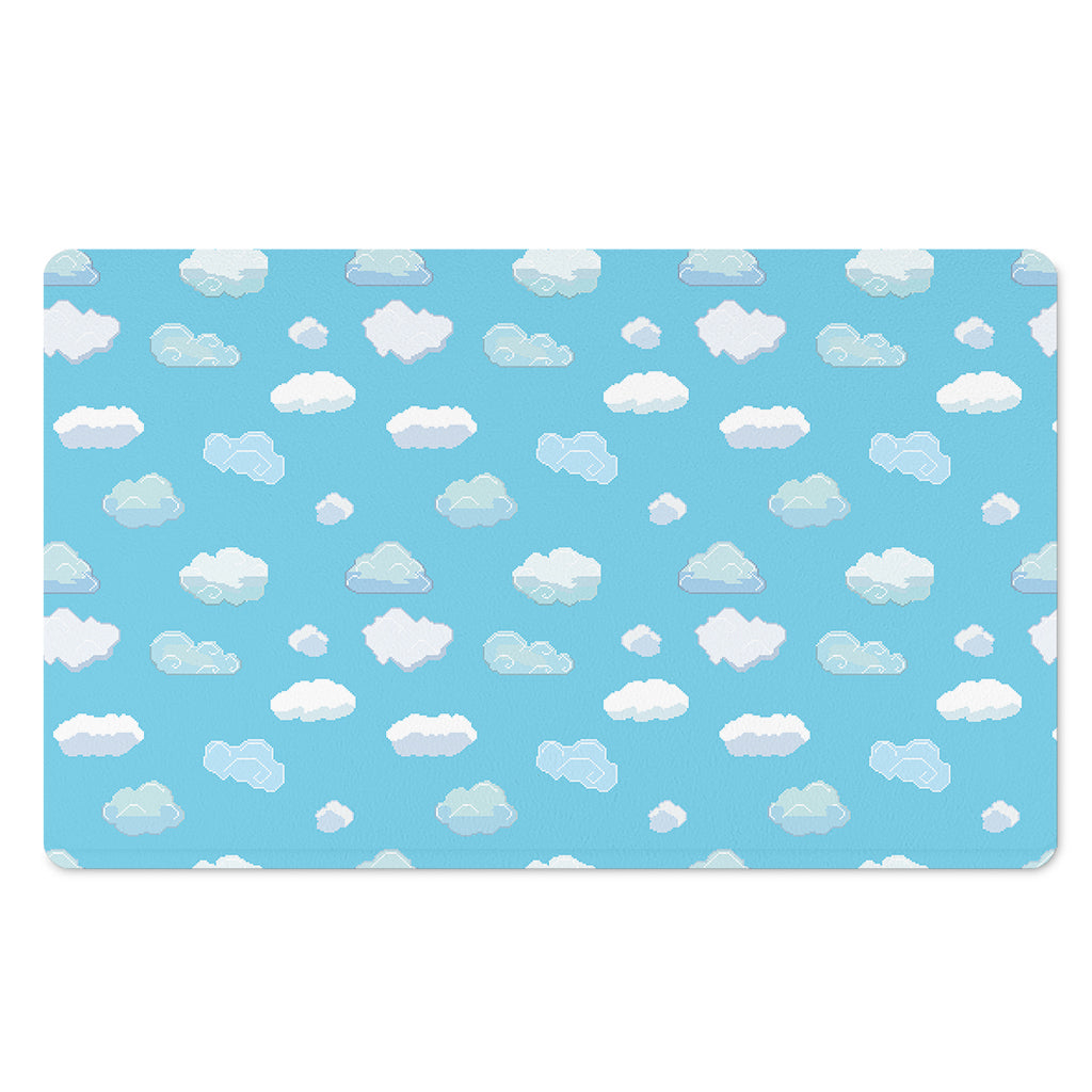 Pixel Cloud Pattern Print Polyester Doormat