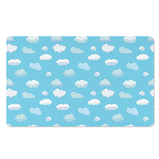 Pixel Cloud Pattern Print Polyester Doormat