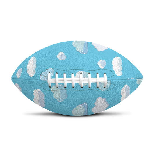 Pixel Cloud Pattern Print Rugby Ball