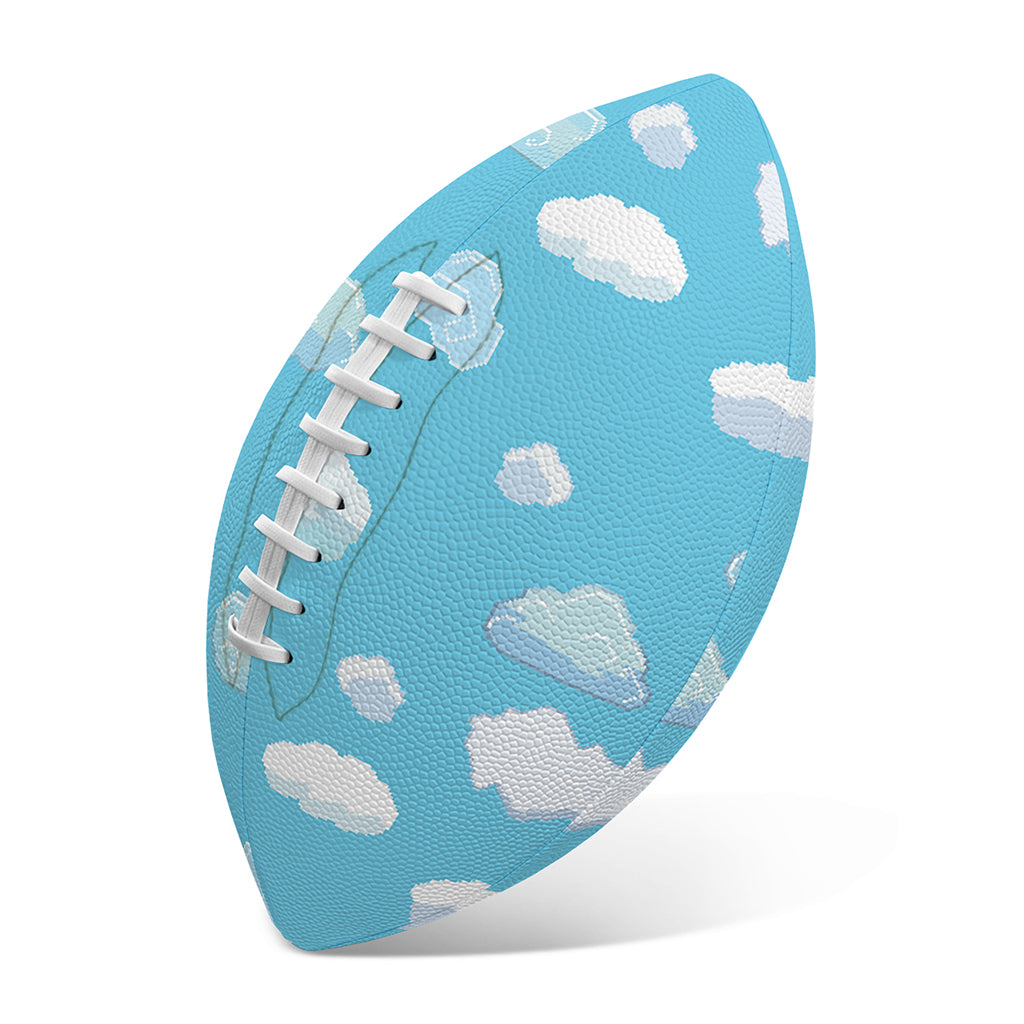 Pixel Cloud Pattern Print Rugby Ball