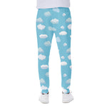 Pixel Cloud Pattern Print Scuba Joggers