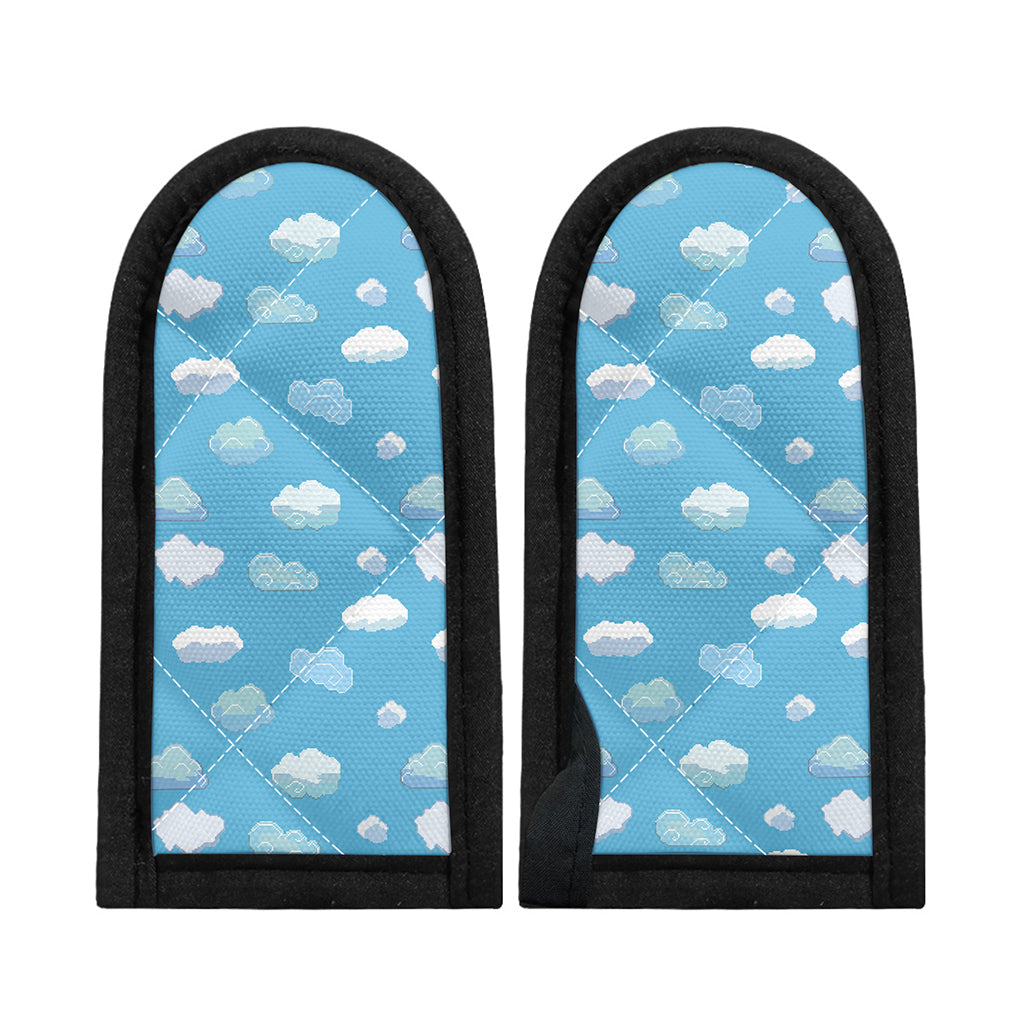 Pixel Cloud Pattern Print Skillet Handle Cover