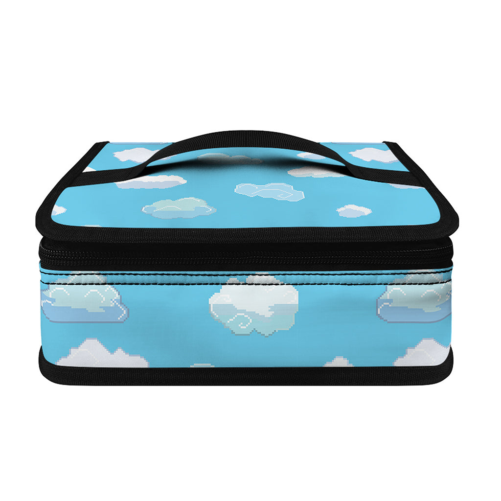 Pixel Cloud Pattern Print Small Lunch Bag