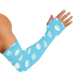 Pixel Cloud Pattern Print Sun Protection Arm Sleeves