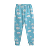 Pixel Cloud Pattern Print Sweatpants