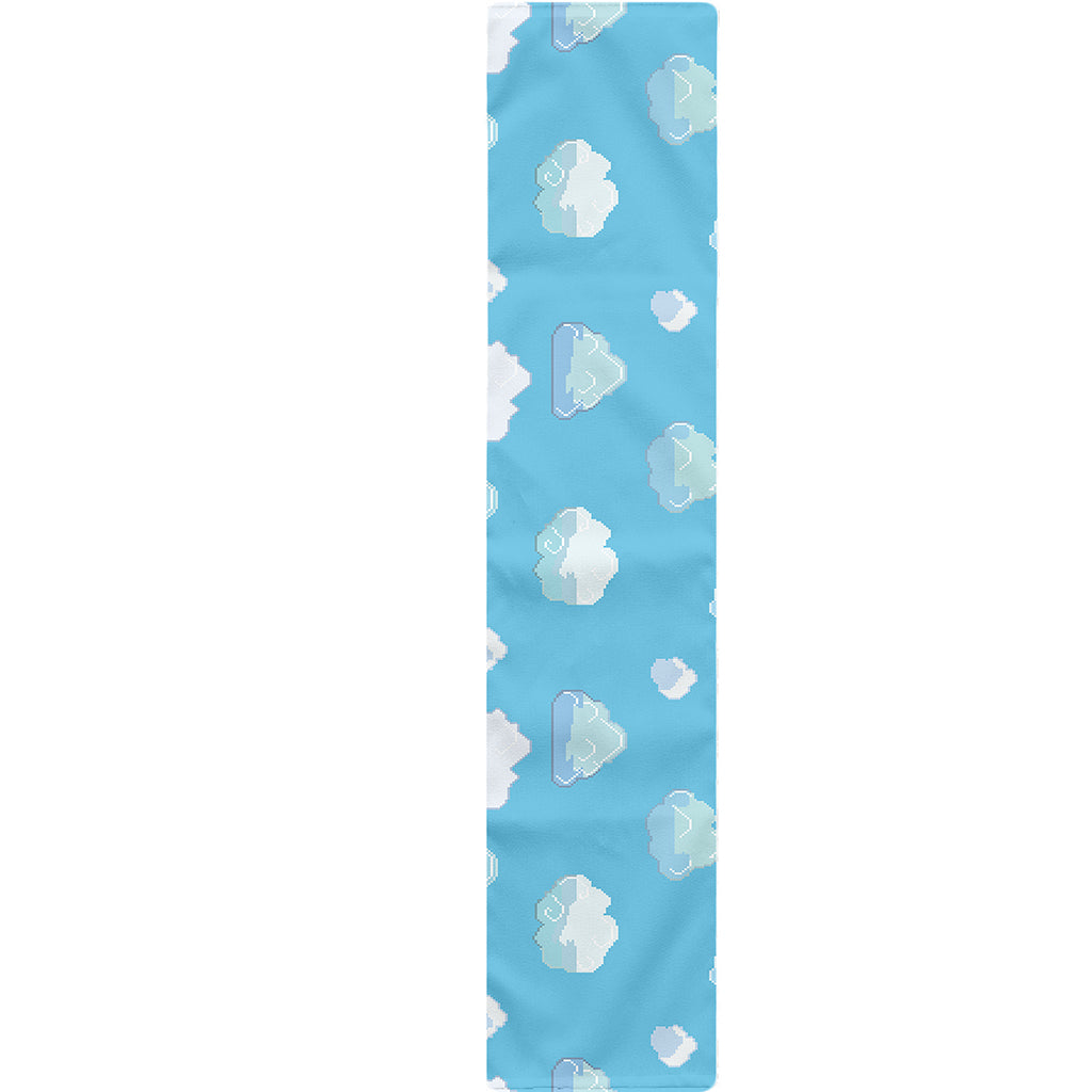 Pixel Cloud Pattern Print Table Runner