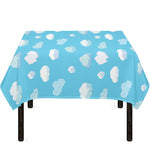 Pixel Cloud Pattern Print Tablecloth
