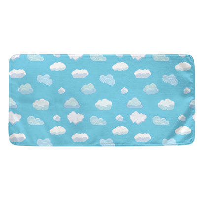Pixel Cloud Pattern Print Towel