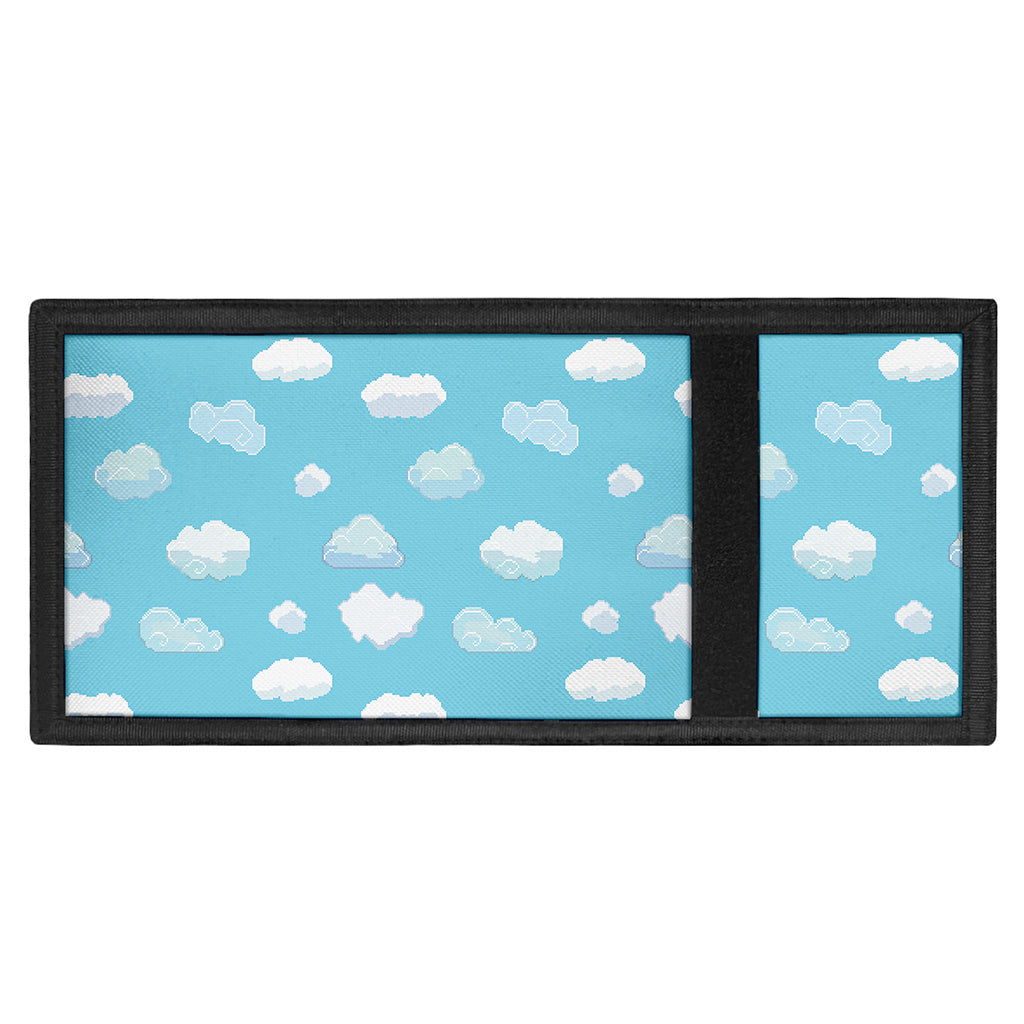 Pixel Cloud Pattern Print Trifold Wallet