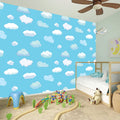 Pixel Cloud Pattern Print Wall Sticker