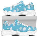 Pixel Cloud Pattern Print White Chunky Shoes