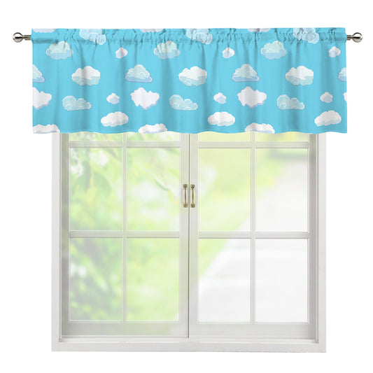 Pixel Cloud Pattern Print Window Valance