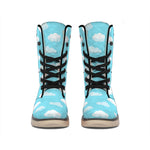 Pixel Cloud Pattern Print Winter Boots
