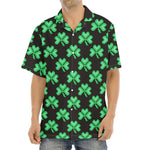 Pixel Clover St. Patrick's Day Print Aloha Shirt