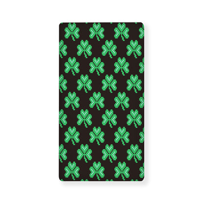 Pixel Clover St. Patrick's Day Print Baby Crib Sheet