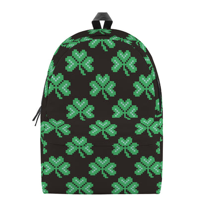 Pixel Clover St. Patrick's Day Print Backpack