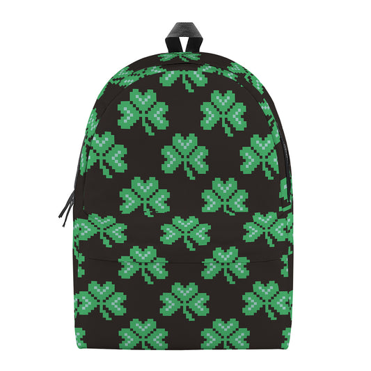 Pixel Clover St. Patrick's Day Print Backpack