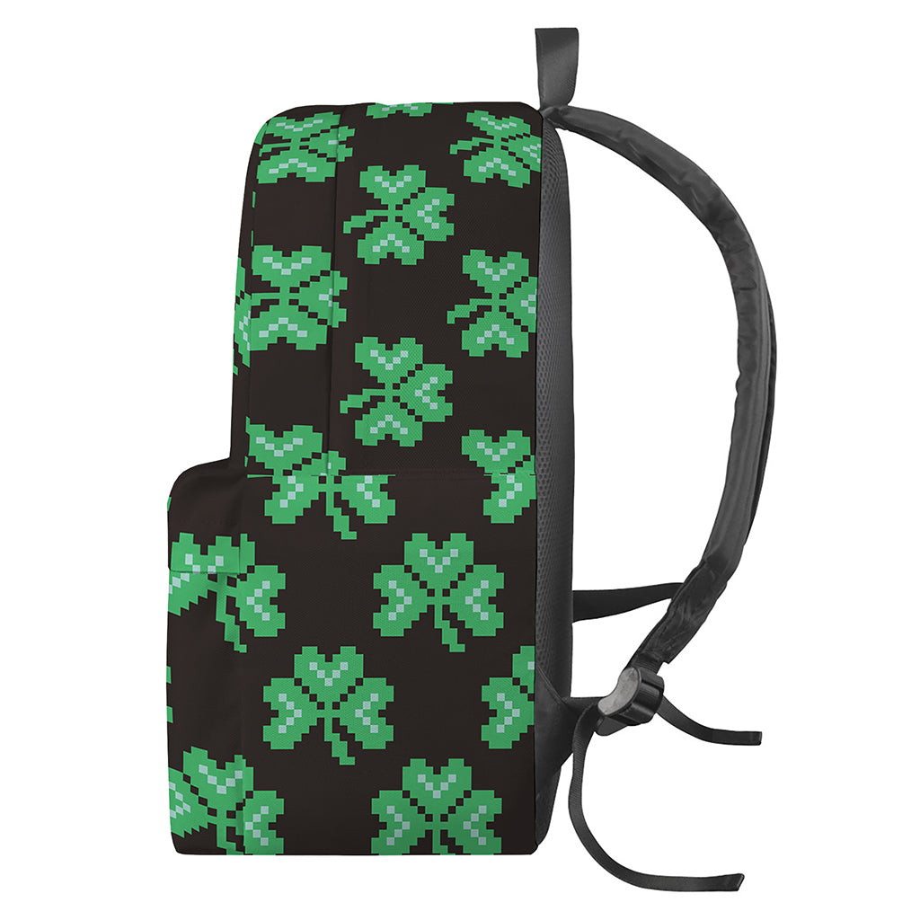 Pixel Clover St. Patrick's Day Print Backpack