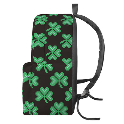 Pixel Clover St. Patrick's Day Print Backpack