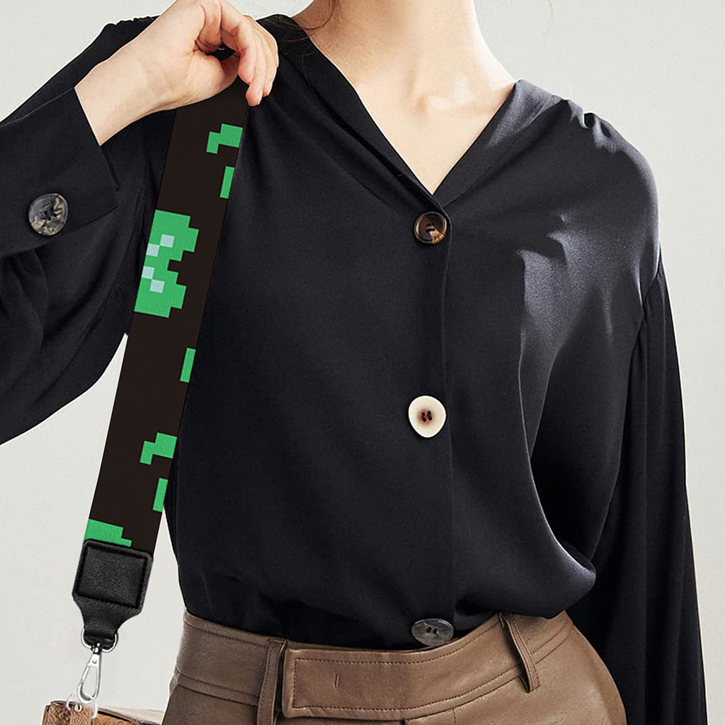 Pixel Clover St. Patrick's Day Print Bag Strap