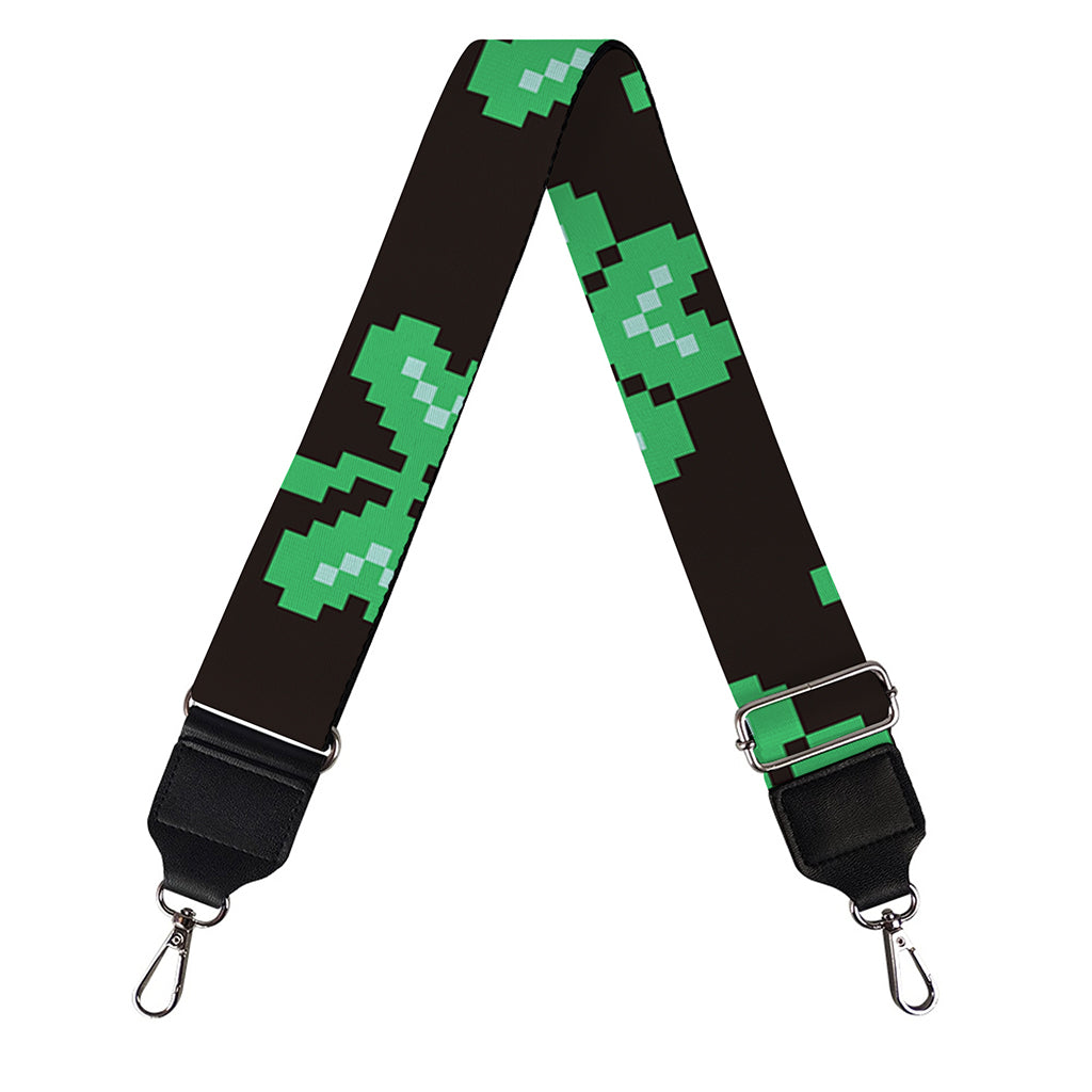 Pixel Clover St. Patrick's Day Print Bag Strap