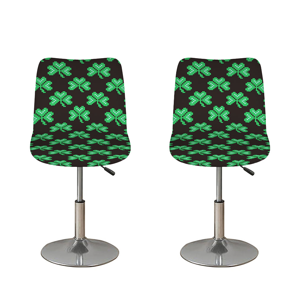 Pixel Clover St. Patrick's Day Print Bar Stool Covers