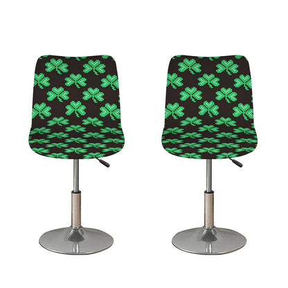 Pixel Clover St. Patrick's Day Print Bar Stool Covers