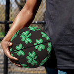 Pixel Clover St. Patrick's Day Print Basketball