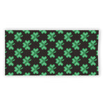 Pixel Clover St. Patrick's Day Print Beach Towel