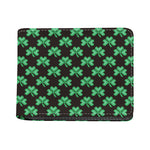 Pixel Clover St. Patrick's Day Print Bifold Wallet