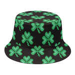 Pixel Clover St. Patrick's Day Print Bucket Hat