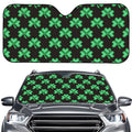 Pixel Clover St. Patrick's Day Print Car Windshield Sun Shade