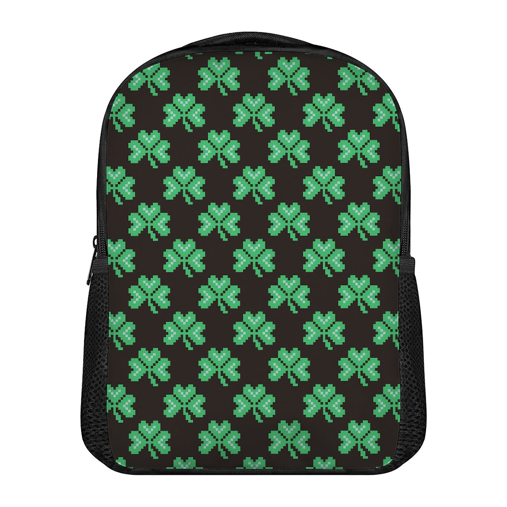 Pixel Clover St. Patrick's Day Print Casual Backpack