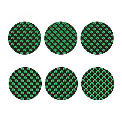 Pixel Clover St. Patrick's Day Print Coaster Set