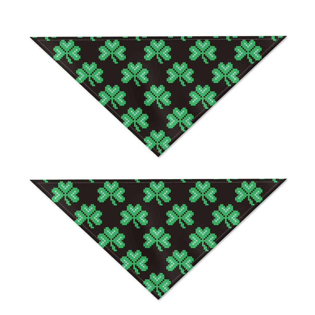 Pixel Clover St. Patrick's Day Print Dog Bandana