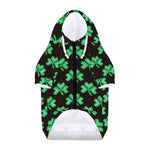 Pixel Clover St. Patrick's Day Print Dog Zip Up Hoodie