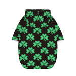 Pixel Clover St. Patrick's Day Print Dog Zip Up Hoodie