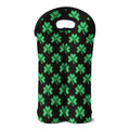 Pixel Clover St. Patrick's Day Print Double Neoprene Wine Tote