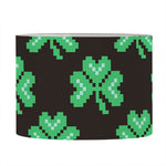 Pixel Clover St. Patrick's Day Print Drum Lamp Shade