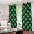 Pixel Clover St. Patrick's Day Print Extra Wide Grommet Curtains