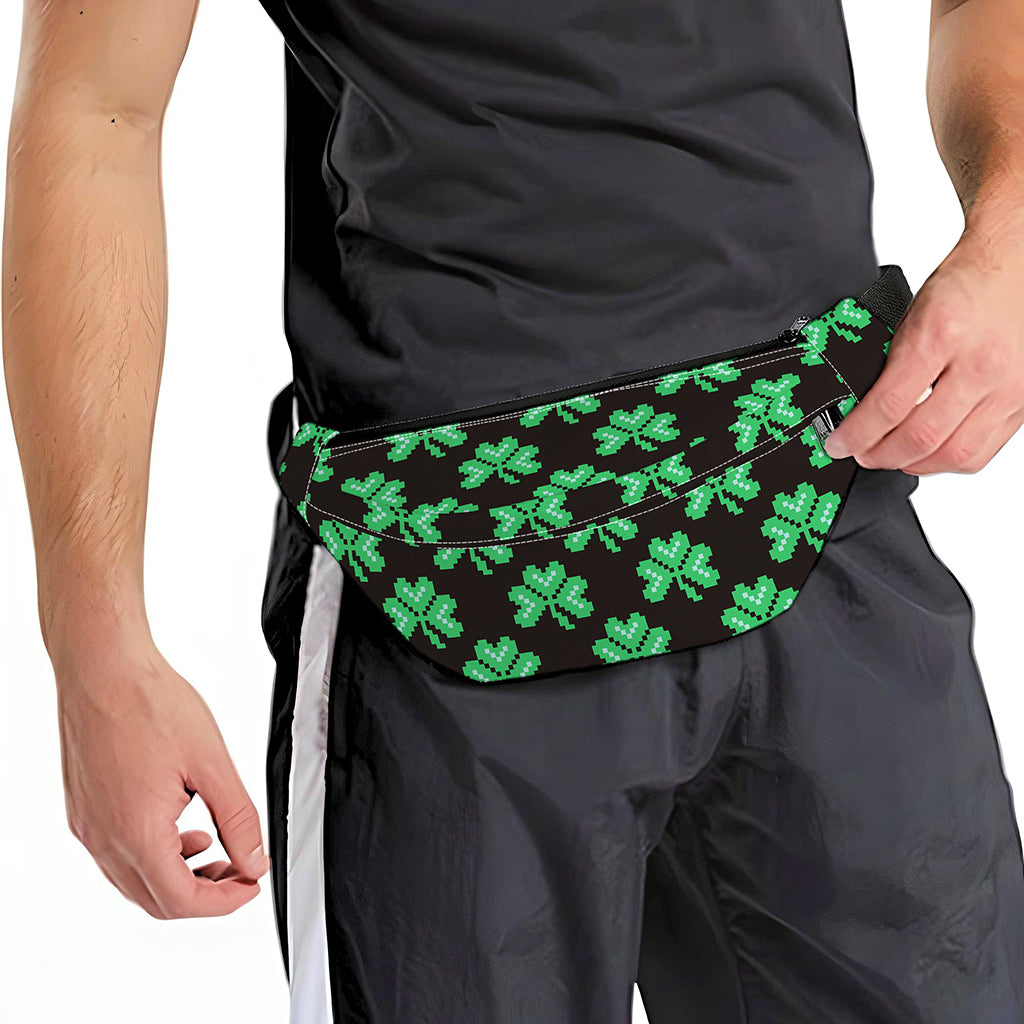 Pixel Clover St. Patrick's Day Print Fanny Pack