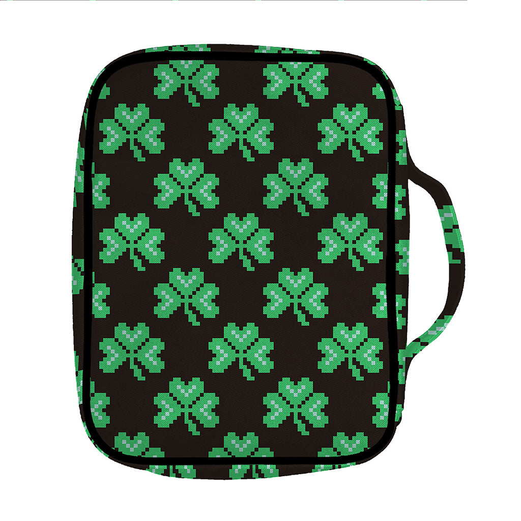 Pixel Clover St. Patrick's Day Print Front Pocket Bible Bag