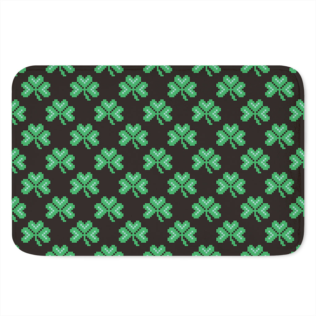 Pixel Clover St. Patrick's Day Print Indoor Door Mat