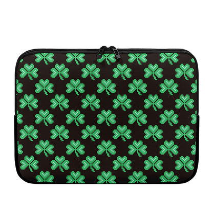Pixel Clover St. Patrick's Day Print Laptop Sleeve