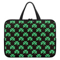 Pixel Clover St. Patrick's Day Print Laptop Sleeve With Handle