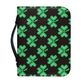 Pixel Clover St. Patrick's Day Print Leather Bible Cover